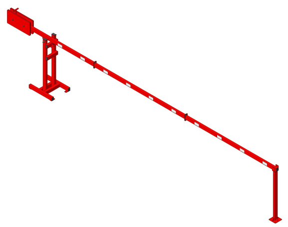 Шлагбаум ручной подъемный, проезд 5м,стрела разборная 5м 