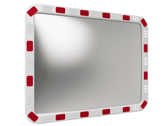 Обзорное зеркало со светоотражающей окантовкой прямоугольное 600*800
