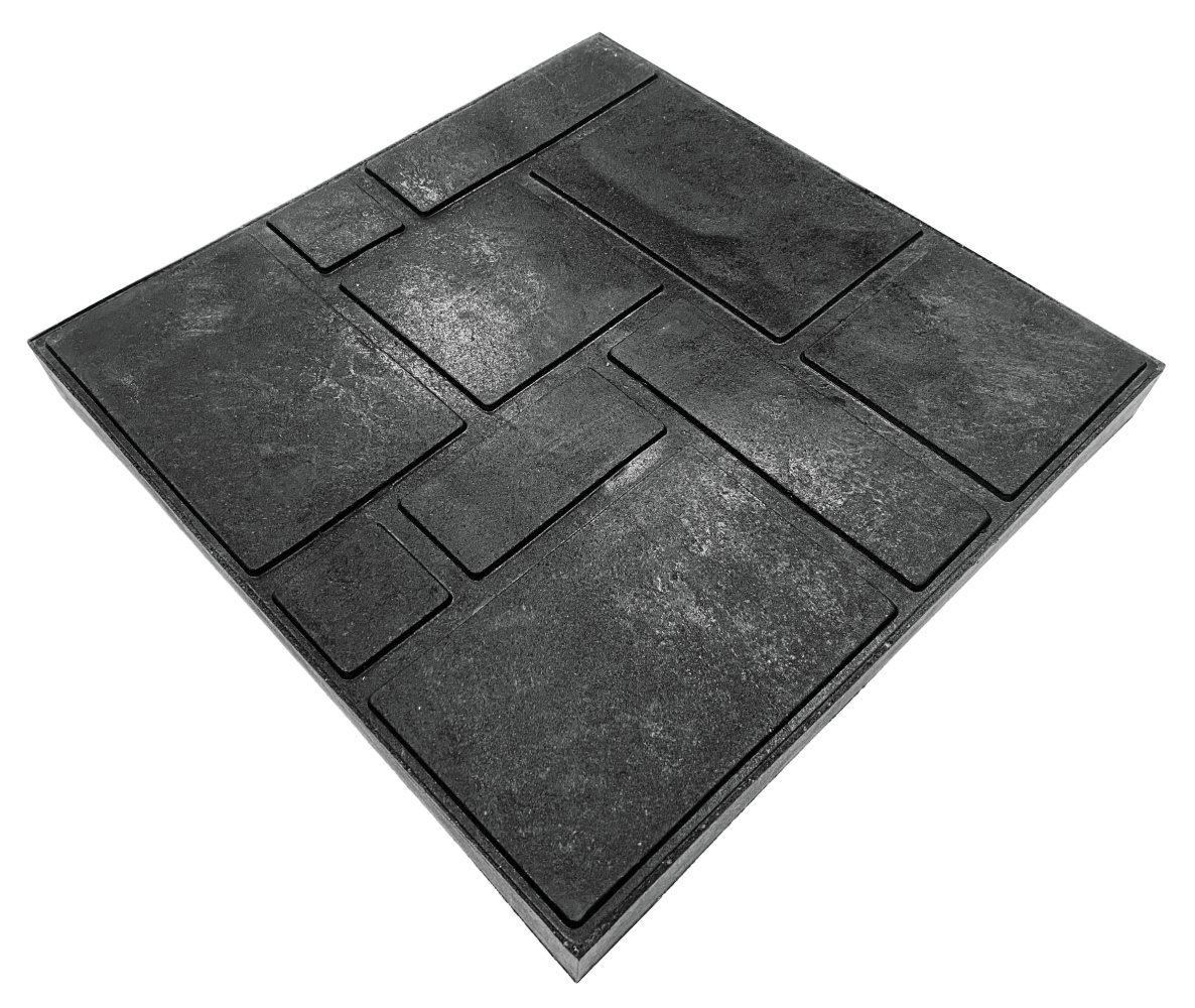 Полимерно-песчаная тротуарная плитка 333х333х35 мм черная (темно-серая)