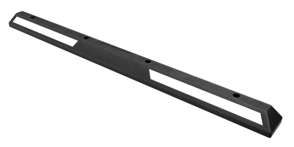 КР-2,0 Колесоотбойник резиновый цельный  в точку белый светоотражатель Китай 