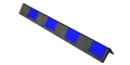 ДУ-12 Отбойник резиновый угловой сине-черный