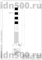 Гибкий парковочный столбик 1000 мм цельный схема-чертеж