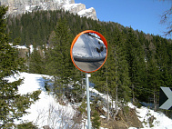 Зеркала сферические из нержавеющей стали для обеспечения безопасности на горнолыжных склонах
