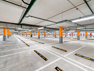 Разметка подземного паркинга разметочной дорожной краской