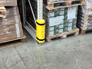 Отбойник полимерный для защиты стоек в складских помещениях